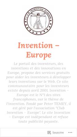 Vorschau der mobilen Webseite www.invention-europe.com, Invention Europe
