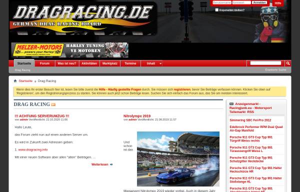 Vorschau von www.dragracing.de, German Drag Racing Board
