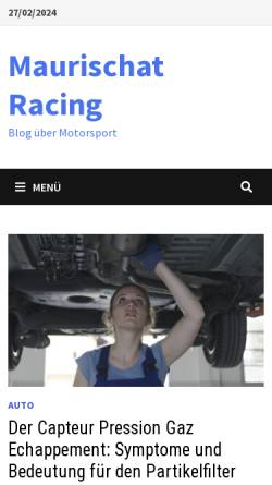 Vorschau der mobilen Webseite www.maurischat-racing.de, Maurischat Racing