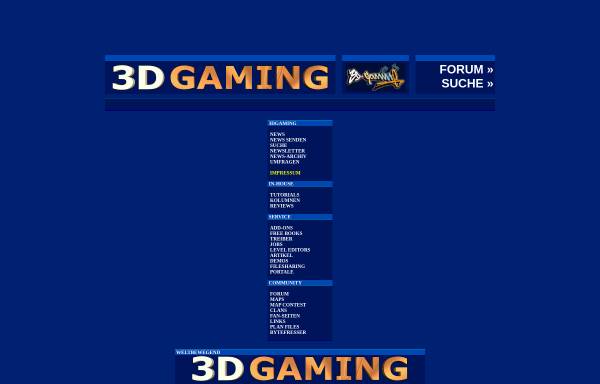 Vorschau von www.3dgaming.de, 3D Gaming