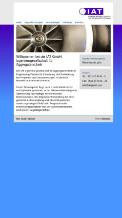 Vorschau der mobilen Webseite www.iat-gmbh.com, Ingenieurgesellschaft für Aggregatetechnik (IAT)