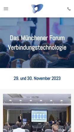 Vorschau der mobilen Webseite www.vt-forum.de, Münchener Forum für Verbindungstechnologie im Stahl-, Maschinen- und Anlagenbau