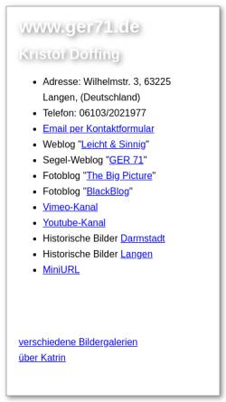 Vorschau der mobilen Webseite www.ger4881.de, Doffing, Kristof