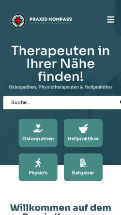 Vorschau der mobilen Webseite www.physioweb.de, Physioweb