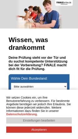 Vorschau der mobilen Webseite www.finaleonline.de, Finale