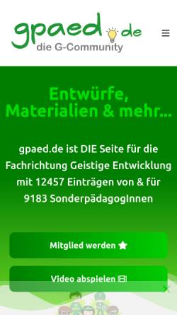 Vorschau der mobilen Webseite www.gpaed.de, Gpaed.de: Referendariat online