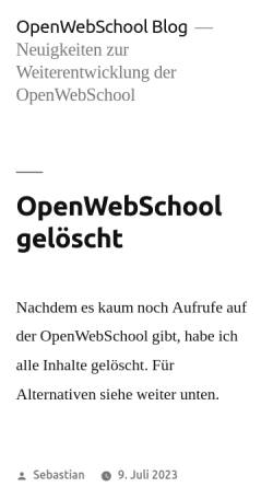 Vorschau der mobilen Webseite www.openwebschool.de, Open Web School