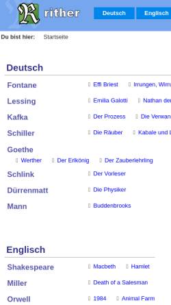 Vorschau der mobilen Webseite www.rither.de, Rither.de