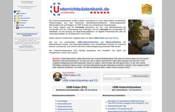 Vorschau von www.zum.de, Unterrichtsdatenbank von Norbert Böing