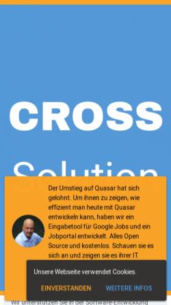 Vorschau der mobilen Webseite cross-solution.de, Consulting & Research Open Source Solutions