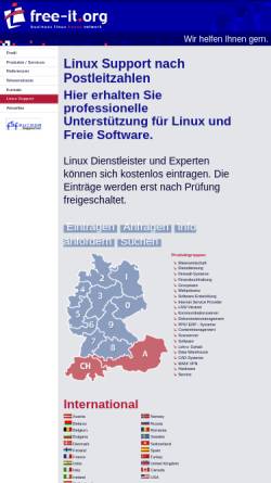 Vorschau der mobilen Webseite www.free-it.org, Linux Dienstleister in Deutschland nach PLZ