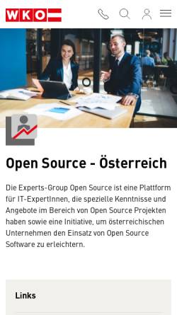 Vorschau der mobilen Webseite www.opensource.co.at, Open-Source-Anbieter in Österreich