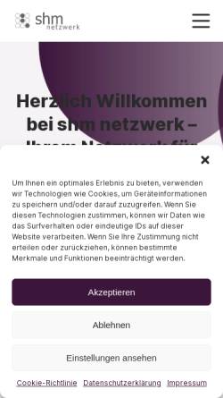Vorschau der mobilen Webseite shm-netzwerk.de, SHM Netzwerk