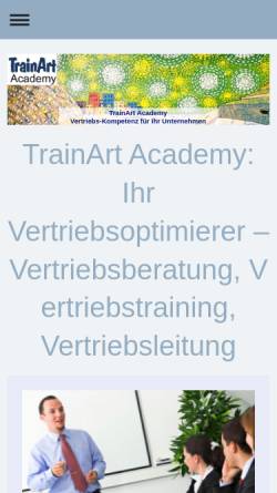 Vorschau der mobilen Webseite www.trainart.de, TrainArt - Peter Faidt