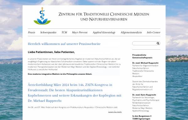 Vorschau von www.tcm-sigmaringen.de, Zentrum für Traditionelle Chinesische Medizin und Naturheilkunde Sigmaringen