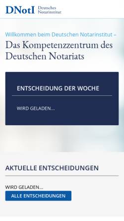 Vorschau der mobilen Webseite www.dnoti.de, Deutsches Notarinstitut