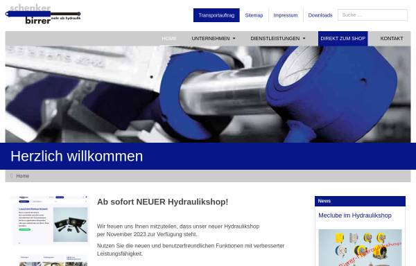 Vorschau von www.birrer-hydraulik.ch, Birrer Hydraulik AG