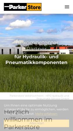Vorschau der mobilen Webseite www.parkerstore.org, HPS GmbH Hydraulik & Pneumatik Service