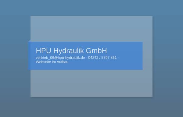 Vorschau von www.hpu-hydraulik.de, HPU Hydraulik GmbH