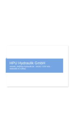 Vorschau der mobilen Webseite www.hpu-hydraulik.de, HPU Hydraulik GmbH