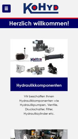 Vorschau der mobilen Webseite www.kohyd.at, KoHyd Kopeczky Hydraulik GmbH