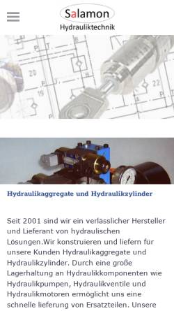 Vorschau der mobilen Webseite www.hydraulikonline.de, Salamon-Hydraulik