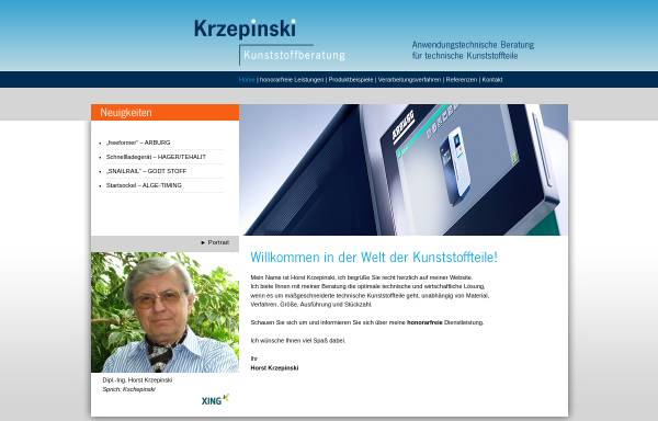Vorschau von www.kunststoffberatung.de, Krzepinski & Partner GmbH