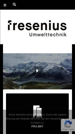 Vorschau der mobilen Webseite www.fresenius-ut.com, Fresenius Umwelttechnik GmbH