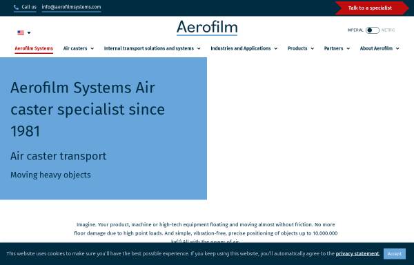 Vorschau von www.aerofilmsystems.com, Aerofilm Systems BV