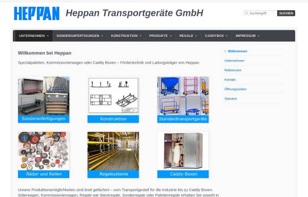 Vorschau von www.heppan.de, Heppan Transportgeräte GmbH