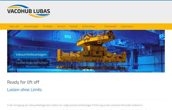Vorschau von www.lubas.de, Lubas Maschinen und Geräte