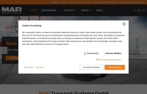 Vorschau von mafi.de, Mafi Transport-Systeme GmbH