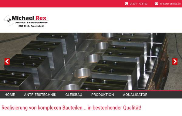 Vorschau von www.rex-antrieb.de, Michael Rex - Antriebs-und Förderelemente