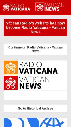 Vorschau der mobilen Webseite www.radiovaticana.va, Radio Vatikan