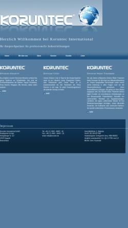 Vorschau der mobilen Webseite www.koruntec.de, Koruntec International