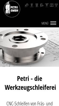 Vorschau der mobilen Webseite www.cnc-petri.de, Petri GmbH
