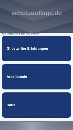 Vorschau der mobilen Webseite www.schutzauflage.de, Schutzauflage Extra (ROTERT GmbH & Co)
