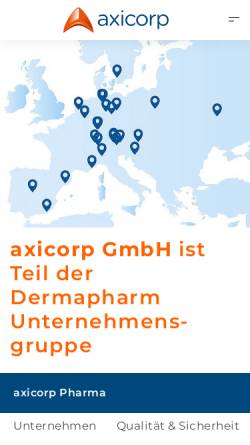 Vorschau der mobilen Webseite www.axicorp.de, AxiCorp GmbH