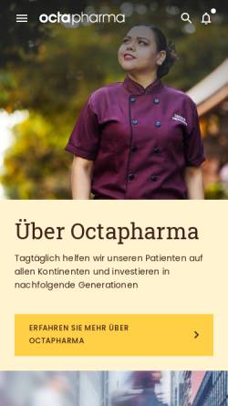 Vorschau der mobilen Webseite www.octapharma.de, Octapharma Deutschland GmbH