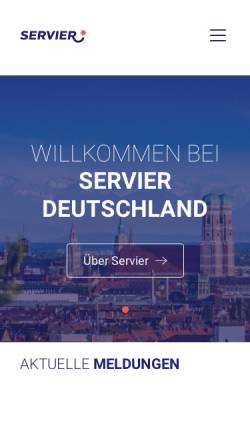Vorschau der mobilen Webseite www.servier.de, Servier Deutschland GmbH