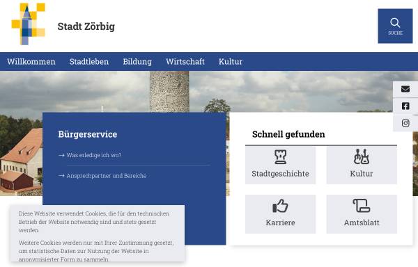 Vorschau von www.stadt-zoerbig.de, Stadt Zörbig