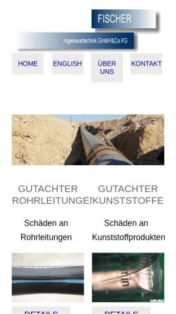 Vorschau der mobilen Webseite www.fischer-ingenieurtechnik.de, Ingenieur- und Sachverständigenbüro Fischer