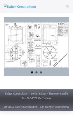 Vorschau der mobilen Webseite www.kalter-konstruktion.de, SK Kalter-Konstruktion