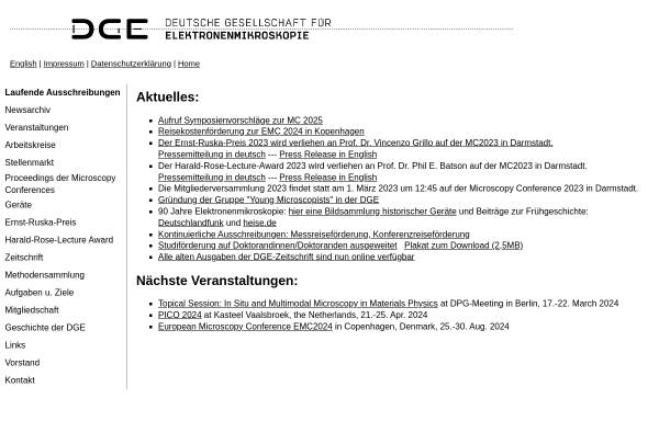 Deutsche Gesellschaft für Elektronenmikroskopie e.V.