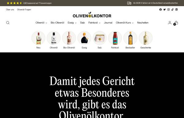 Vorschau von www.olivenoelkontor.de, Olivenölkontor
