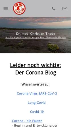 Vorschau der mobilen Webseite www.christianthede.de, Dr. med. Christian Thede