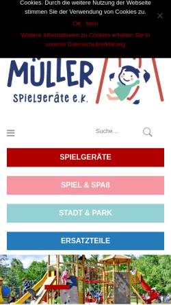 Vorschau der mobilen Webseite mueller-spielgeraete.de, Müller Spielgeräte e.K.