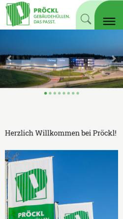 Vorschau der mobilen Webseite www.proeckl.de, Pröckl GmbH