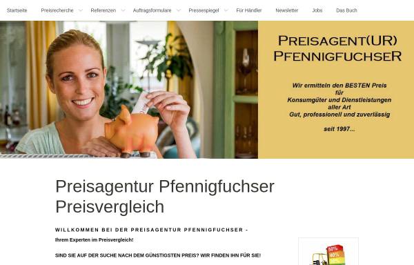 Vorschau von www.preisagentur-pfennigfuchser.de, Preisagentur Pfennigfuchser, Uwe Reinke