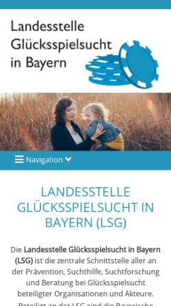 Vorschau der mobilen Webseite www.lsgbayern.de, Landesstelle Glücksspielsucht Bayern